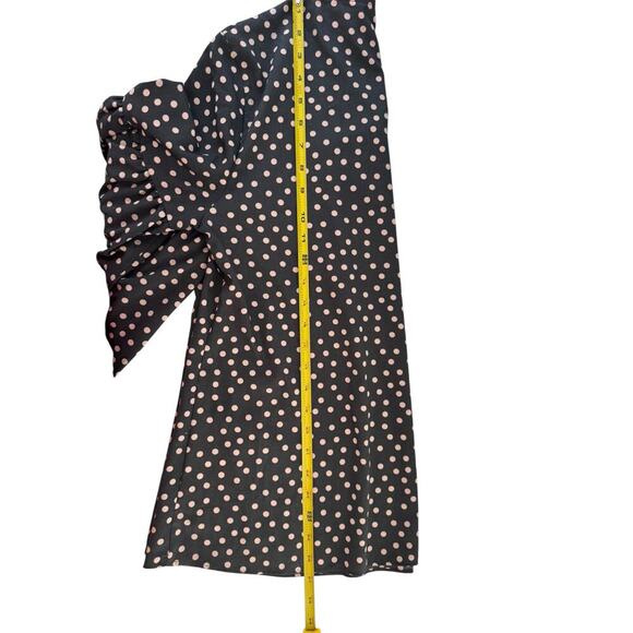 Boden Delia Top Women’s Size 8 Black Pink Polka Dot Bell Sleeve Blouse - Picture 8 of 11